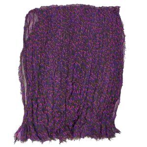 Auth Louis Vuitton Stephan Spouse Ltd Edition Violet Leopard Cashmere Silk Shawl